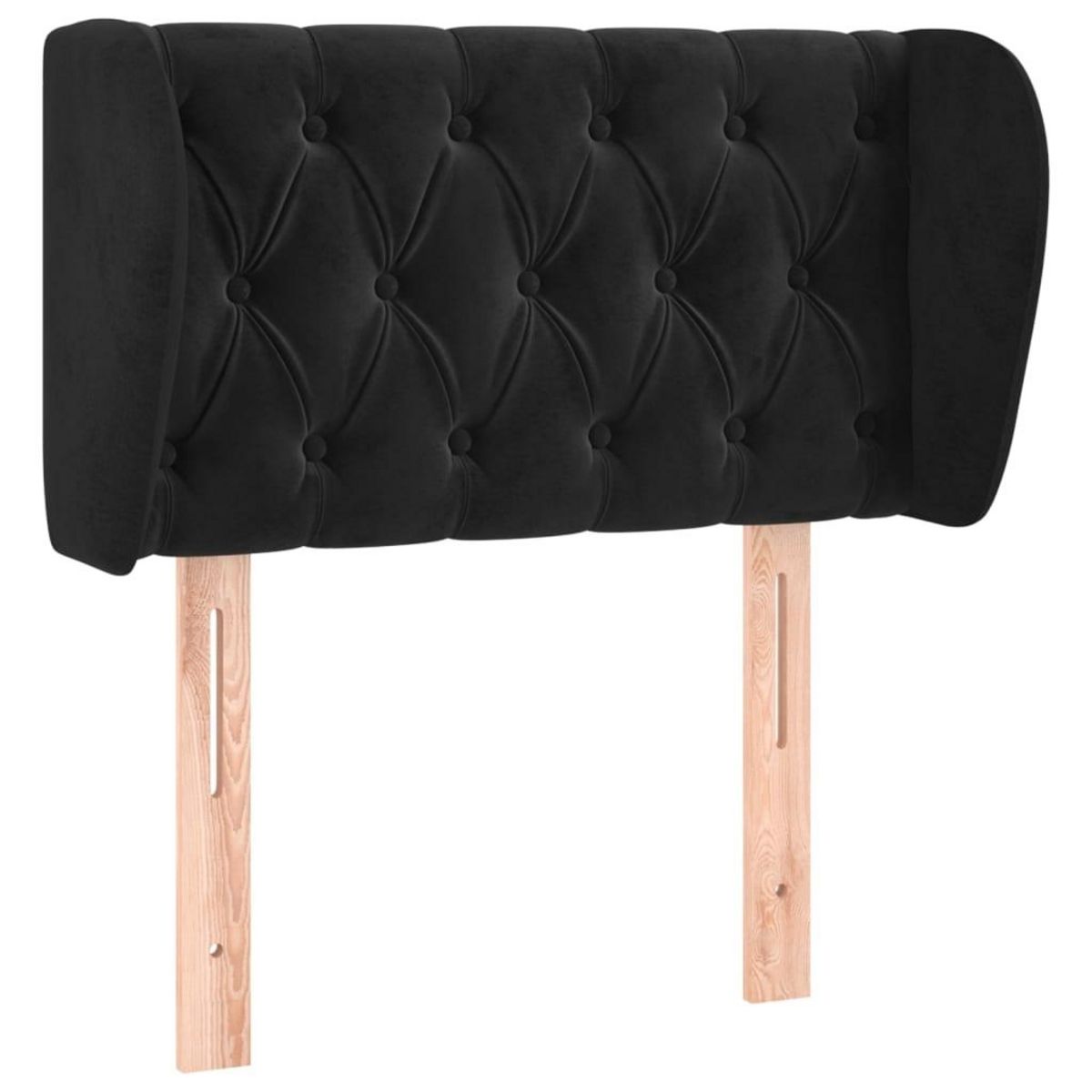 VIDAXL Tete de lit avec oreilles Noir 83x23x78/88 cm Velours