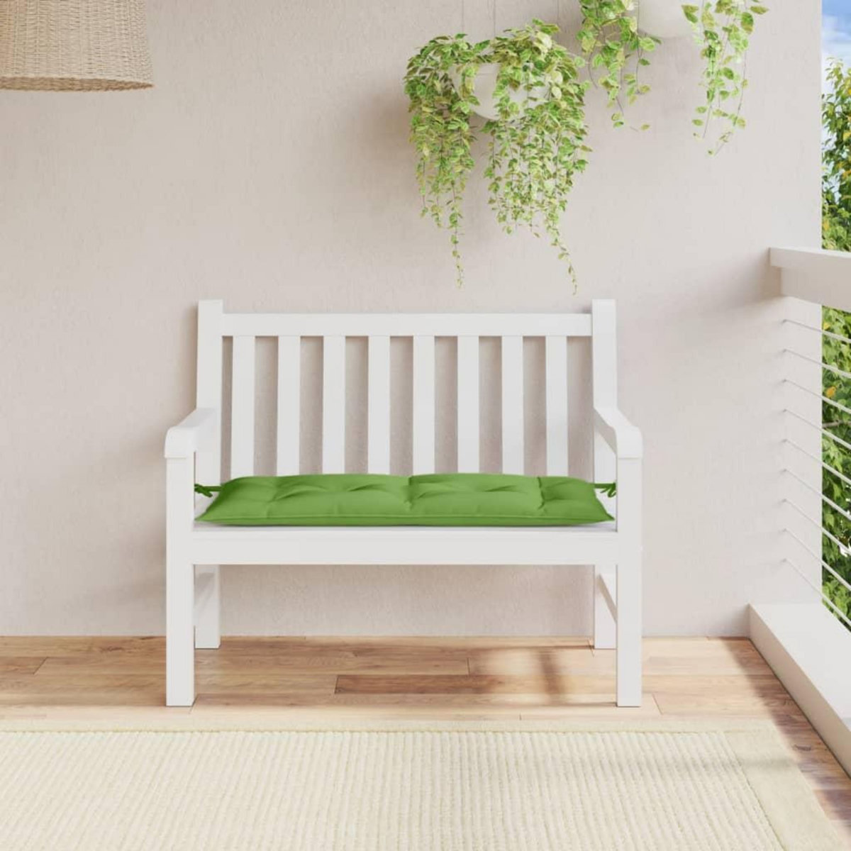 VIDAXL Coussin de banc de jardin vert melange 100x50x7 cm tissu
