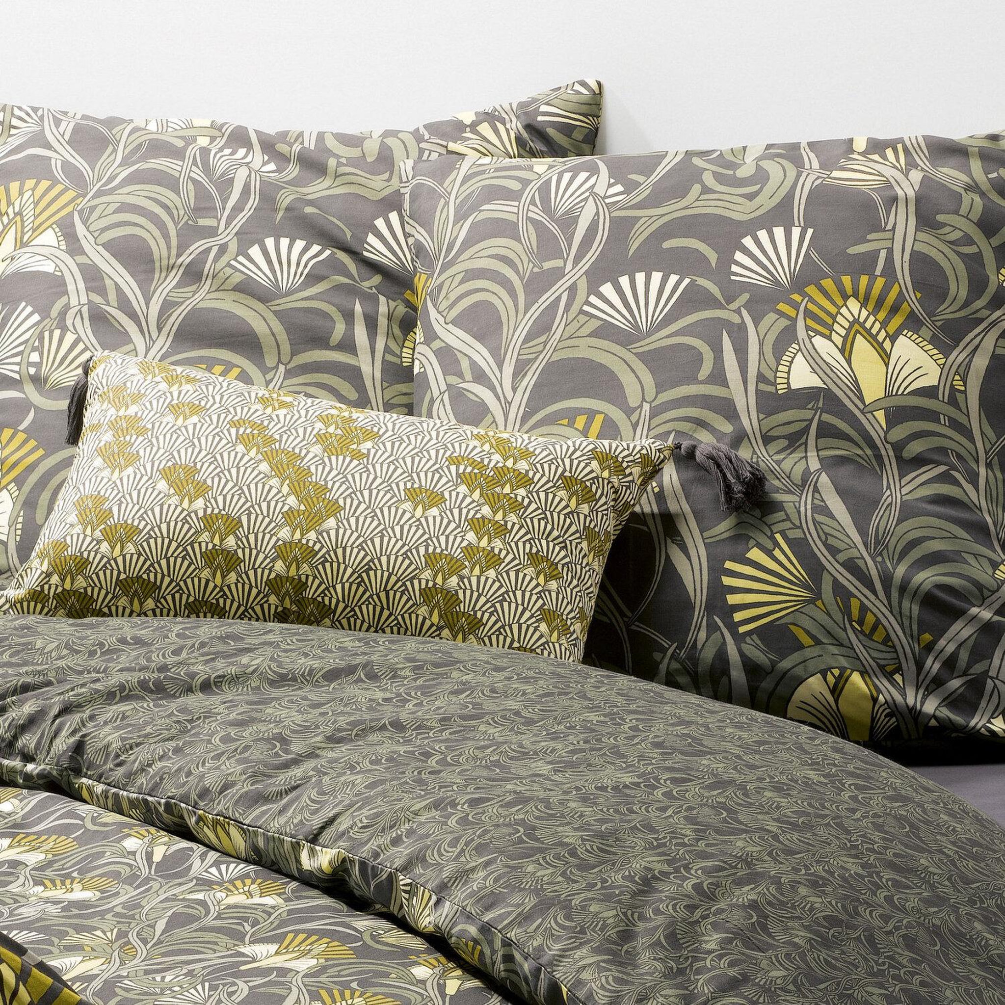 Voir la diapositive 3 : Les Ateliers du Linge Parure housse de couette 100% coton 57fils, liana