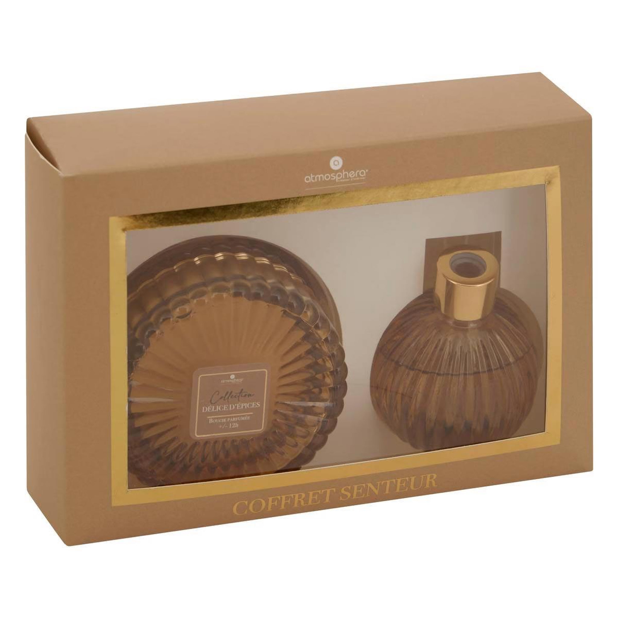 Voir la diapositive 6 : ATMOSPHERA Coffret senteur 2 pièces  albie  8cm délice d'épices