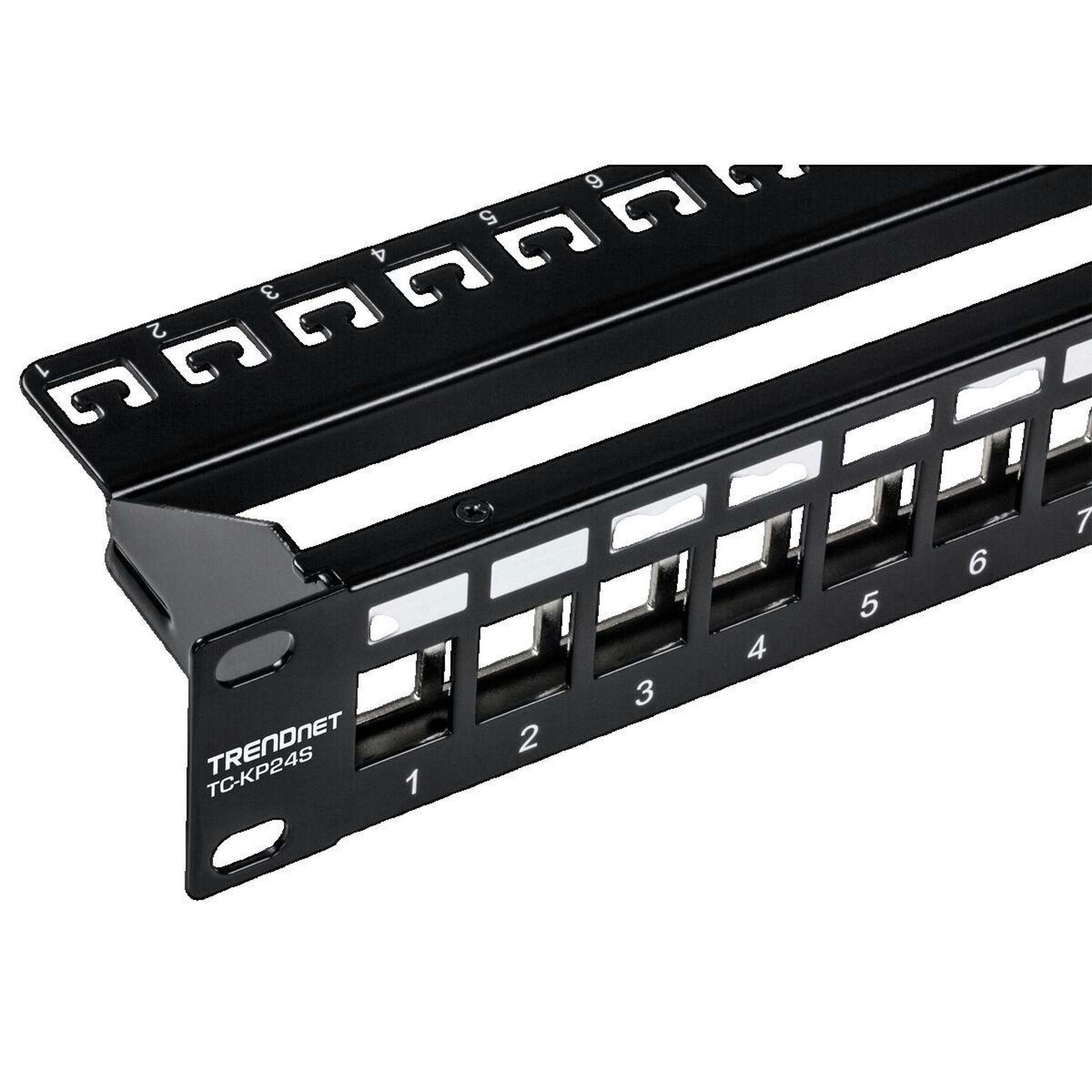 Voir la diapositive 3 : Trendnet Panneau de brassage Trendnet TC-KP24S 24 ports blindé