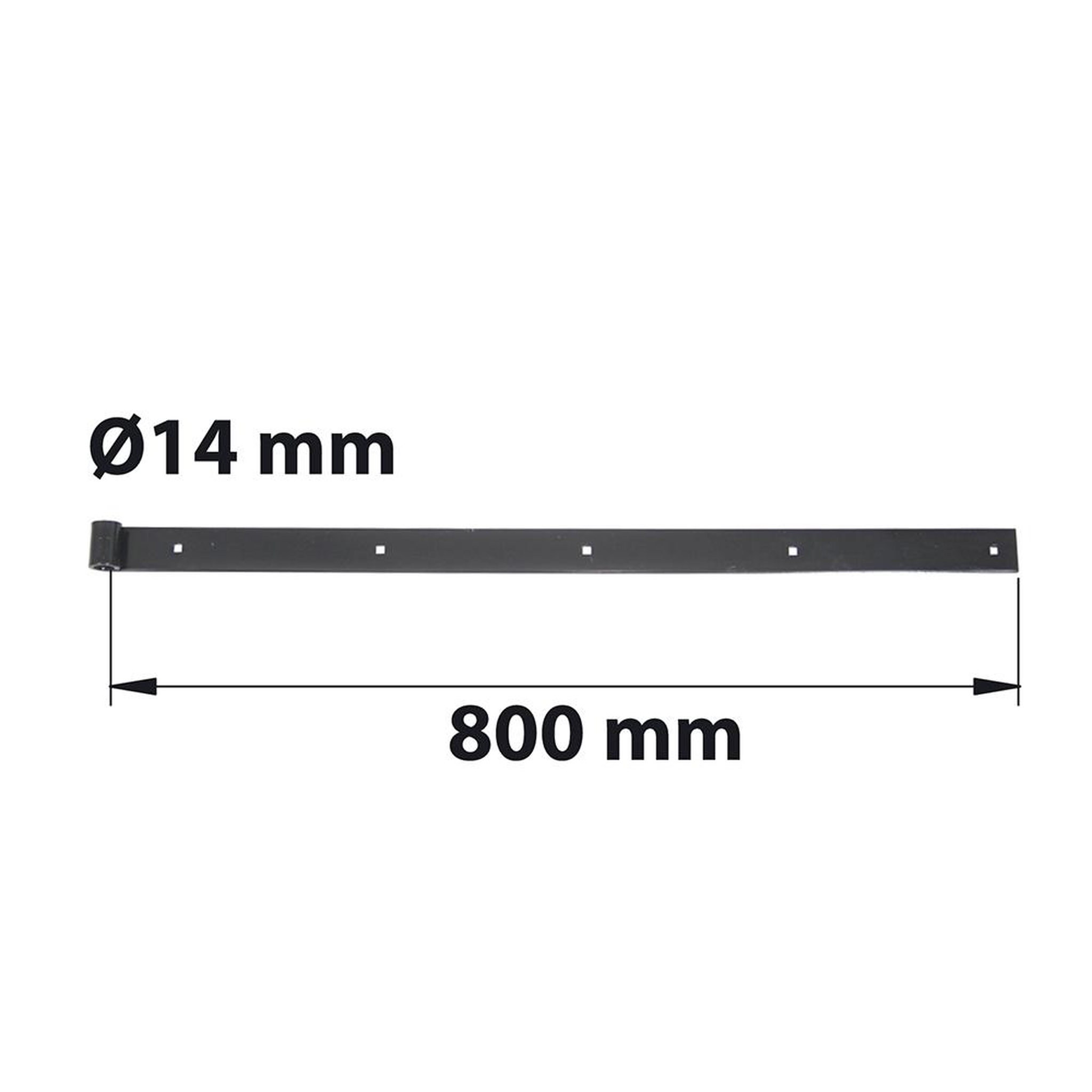 CENTRALE BRICO Penture à bout carré D14 35X4 L.800mm acier noir pré-peint