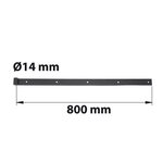 CENTRALE BRICO Penture à bout carré D14 35X4 L.800mm acier noir pré-peint