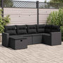 Voir la diapositive 1 : VIDAXL Salon de jardin 6 pcs avec coussins noir resine tressee