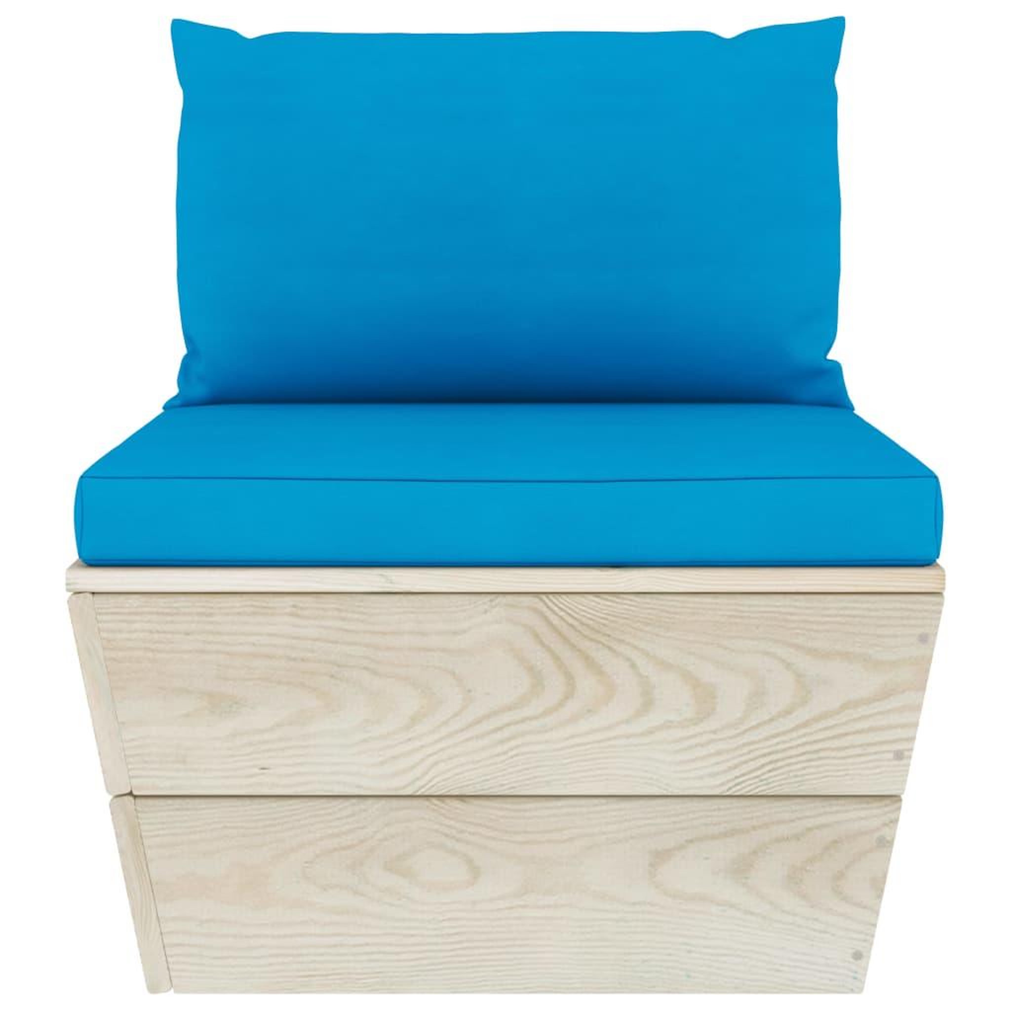 Voir la diapositive 5 : VIDAXL Salon de jardin palette 9 pcs avec coussins bois d'epicea