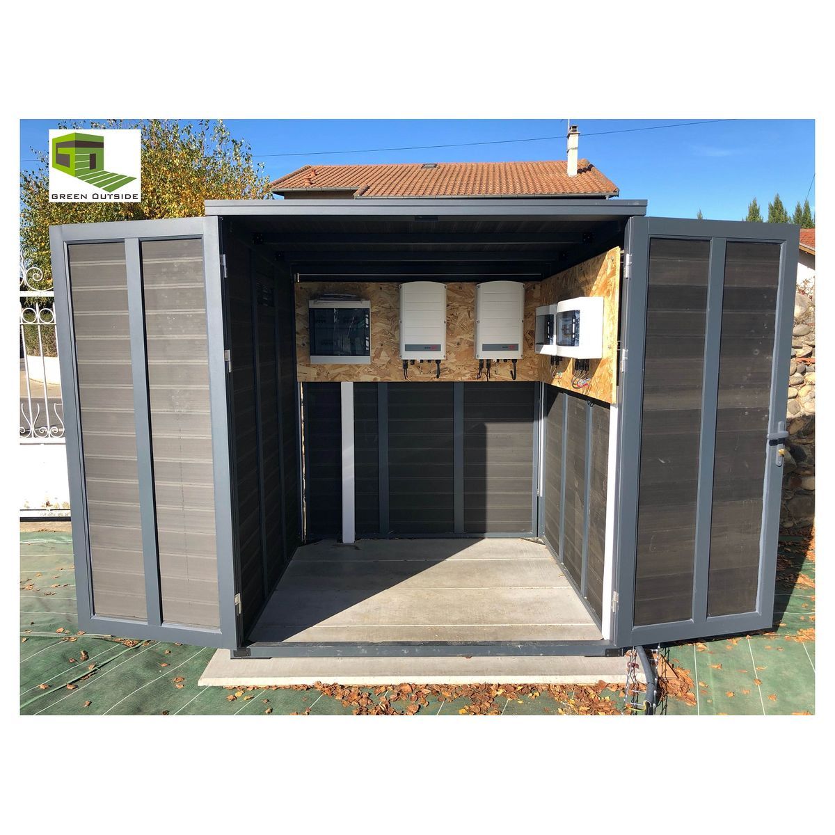 GREEN OUTSIDE Abris composite UTIL MAXI  multifonction 185x185xh200cm