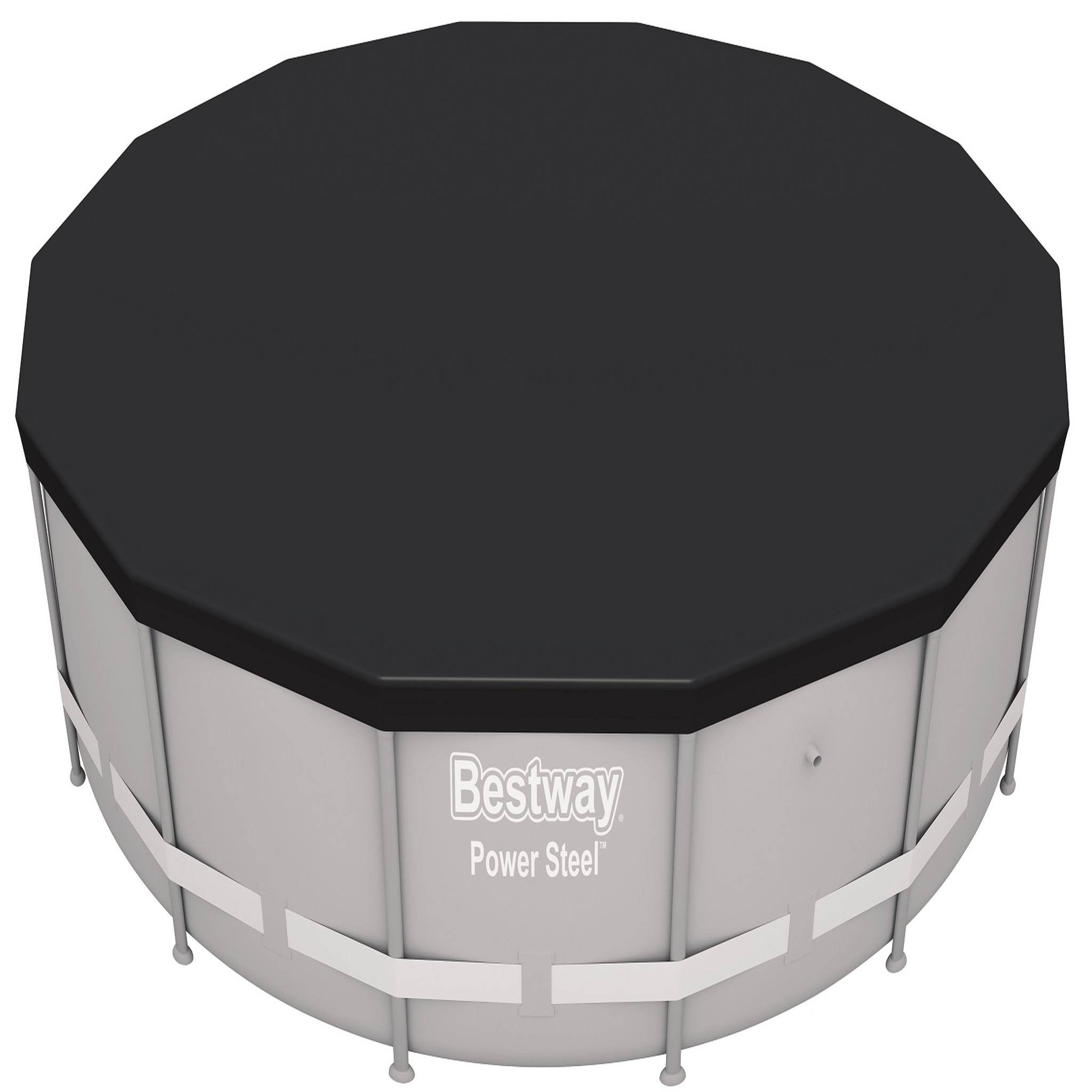 Voir la diapositive 2 : BESTWAY Bâche PVC 4 saisons pour Piscine Power/Frame ronde Diam 4,27m