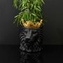 Voir la diapositive 6 : Paris Prix Cache-Pot Tête de Lion  Couronne  39cm Noir