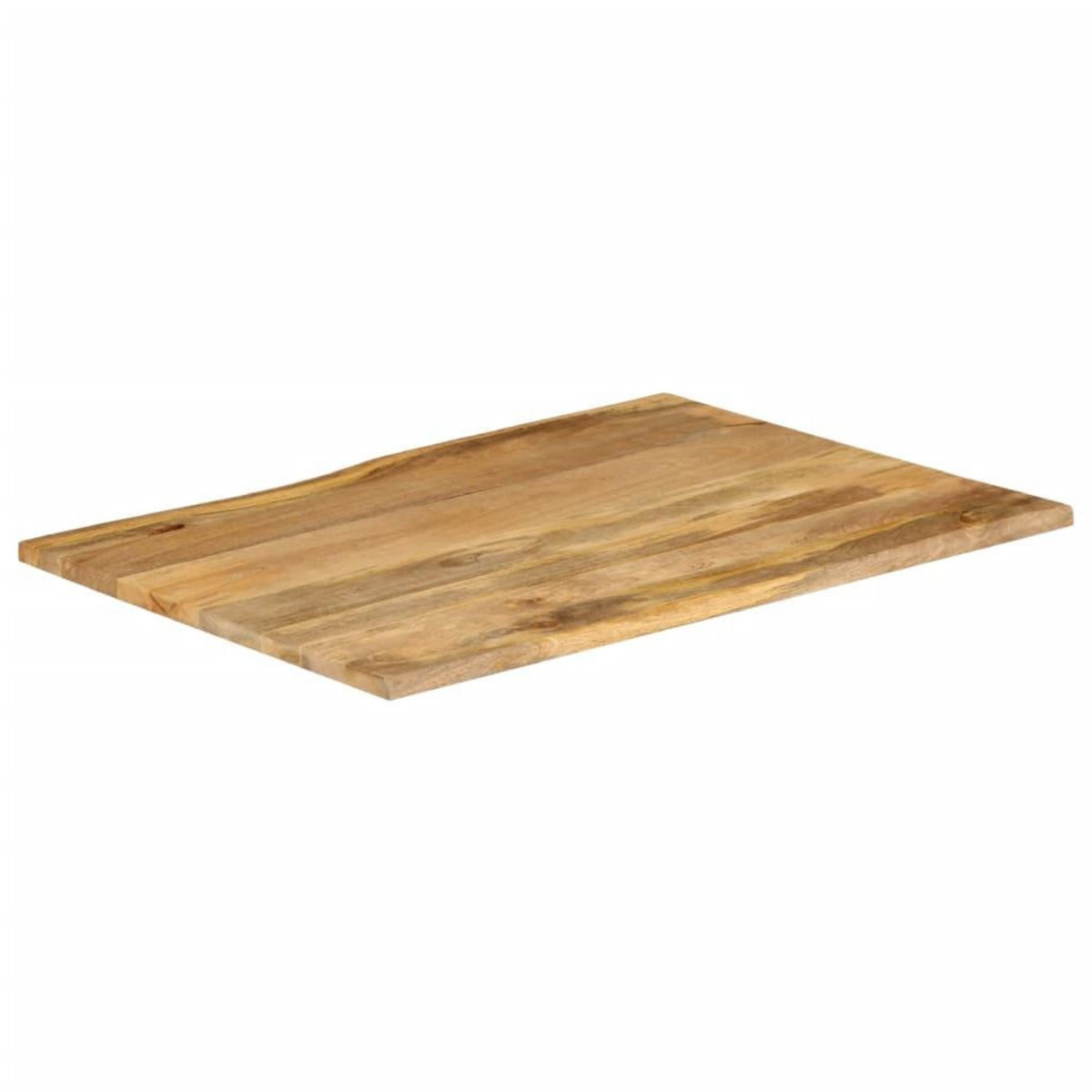 VIDAXL Dessus de table 110x80x2,5 cm bord vivant bois massif manguier