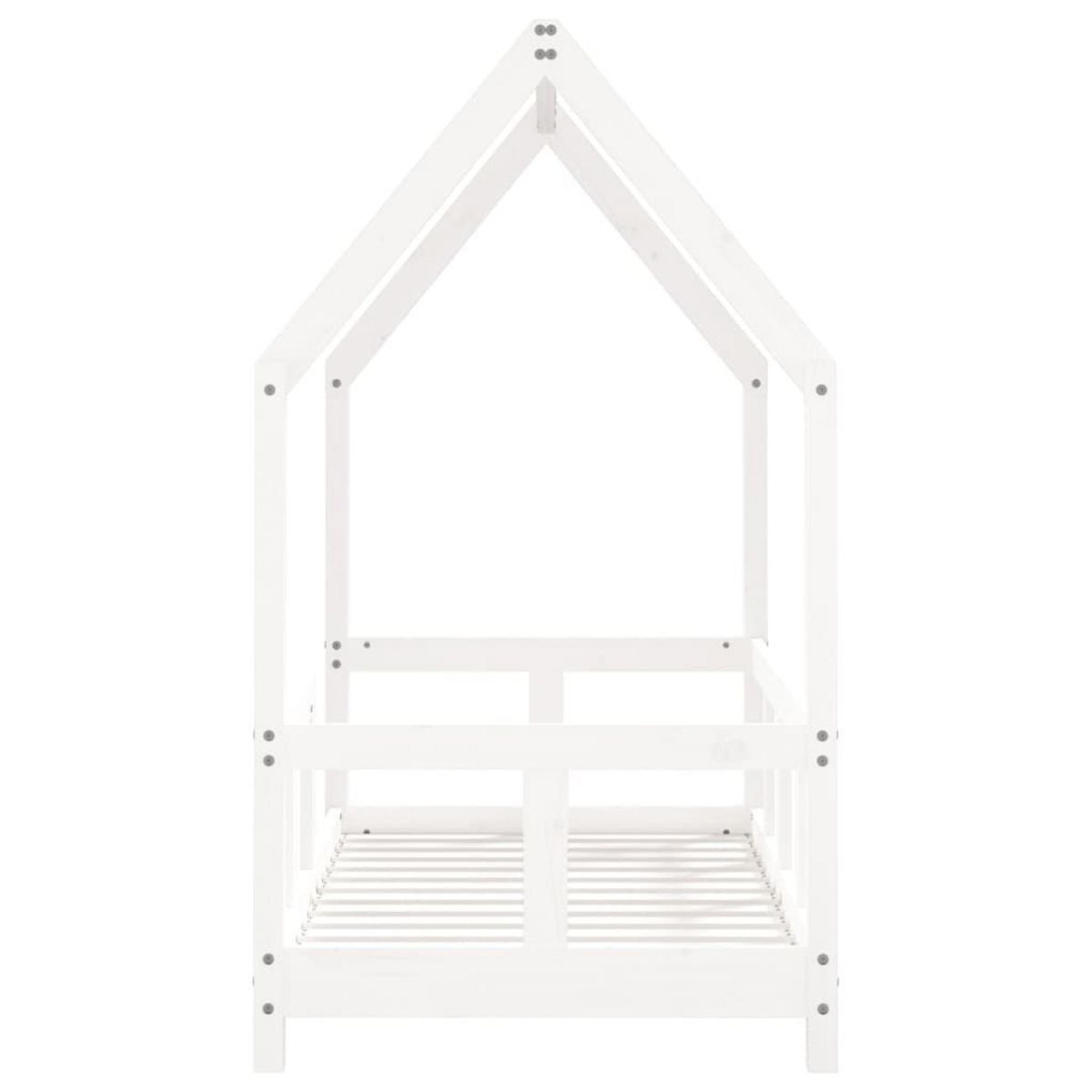VIDAXL Cadre de lit pour enfant blanc 70x140 cm bois de pin massif