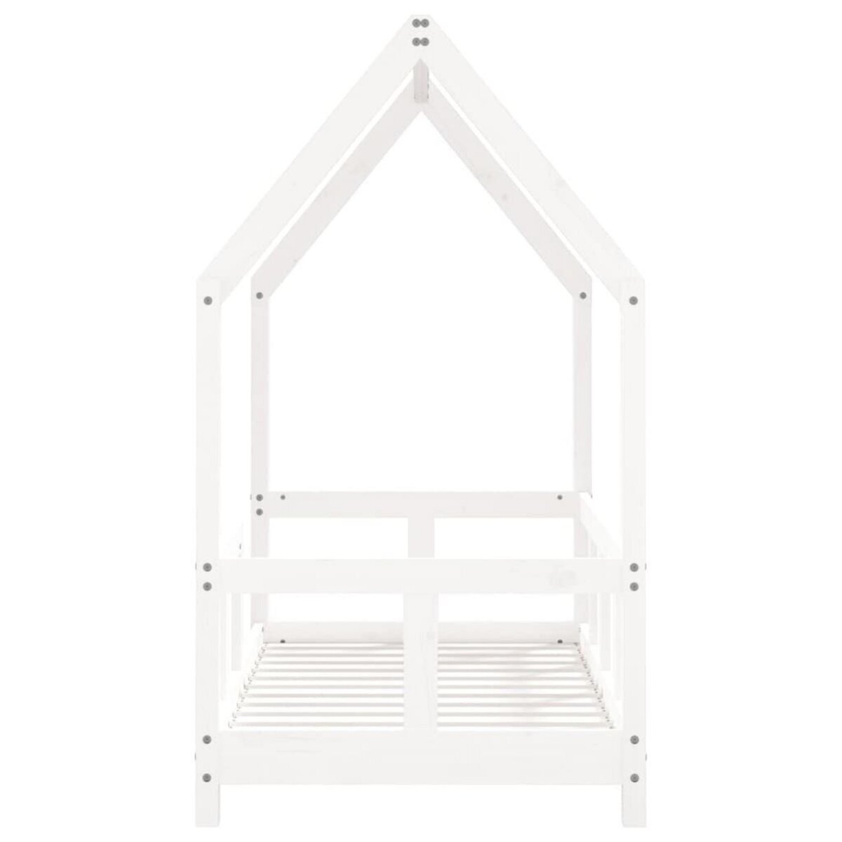 VIDAXL Cadre de lit pour enfant blanc 70x140 cm bois de pin massif