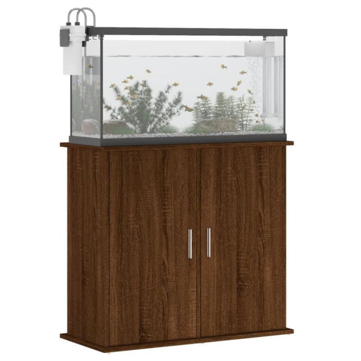 VIDAXL Support pour aquarium chêne marron 81x36x73cm bois d ingénierie