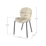 Voir la diapositive 4 : Rendez vous déco Lot de 2 chaises en tissu bouclé beige et pieds en métal noir-Iris