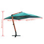 Voir la diapositive 5 : VIDAXL Parasol flottant Melia 300 x 400 cm Vert