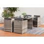 Voir la diapositive 2 : CONCEPT USINE Salon de jardin encastrable 4 personnes en résine tressée gris MIAMI