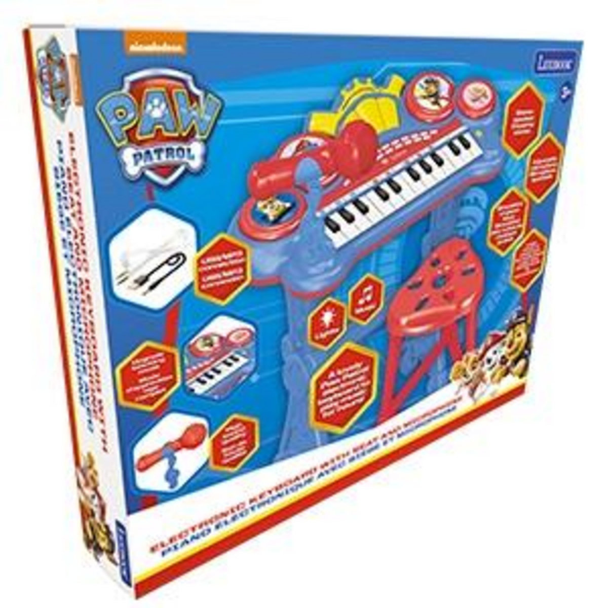 Lexibook Piano électronique Pat'Patrouille avec siège et micro