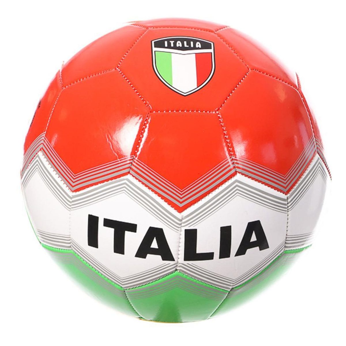 SPORTZONE Ballon de Football Blanc/Rouge Sport Zone Italie