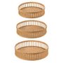 Voir la diapositive 2 : Paris Prix Lot de 3 Plateaux Déco  Ronds  47cm Naturel