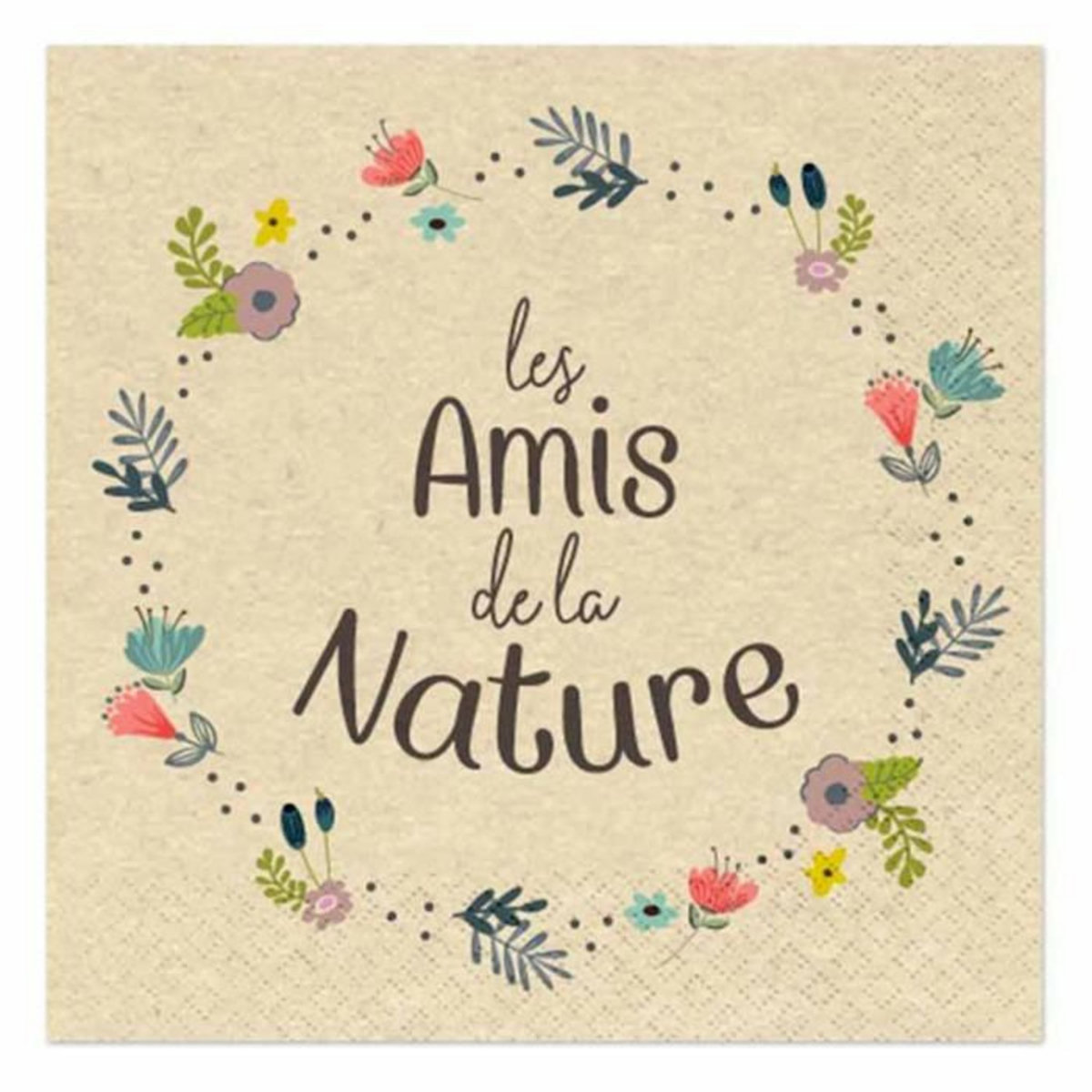 Paris Prix Lot de 20 Serviettes en Papier  Amis Nature  33x33cm Naturel