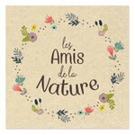 Paris Prix Lot de 20 Serviettes en Papier  Amis Nature  33x33cm Naturel