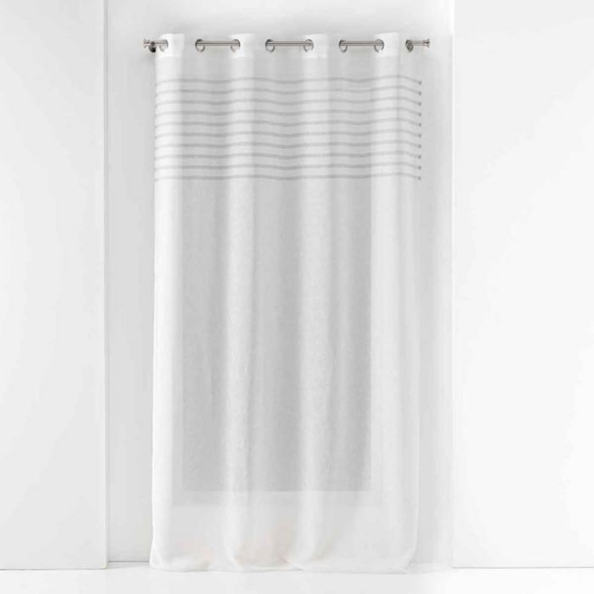 Paris Prix Rideau Voilage à Œillets  Medina  140x240cm Blanc