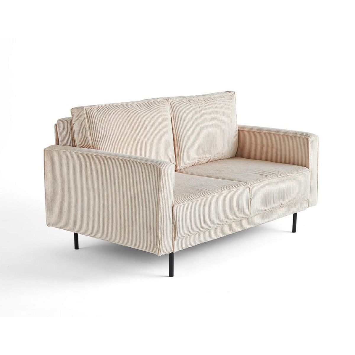 LISA DESIGN Charlie - canapé droit 2 places - en velours côtelé