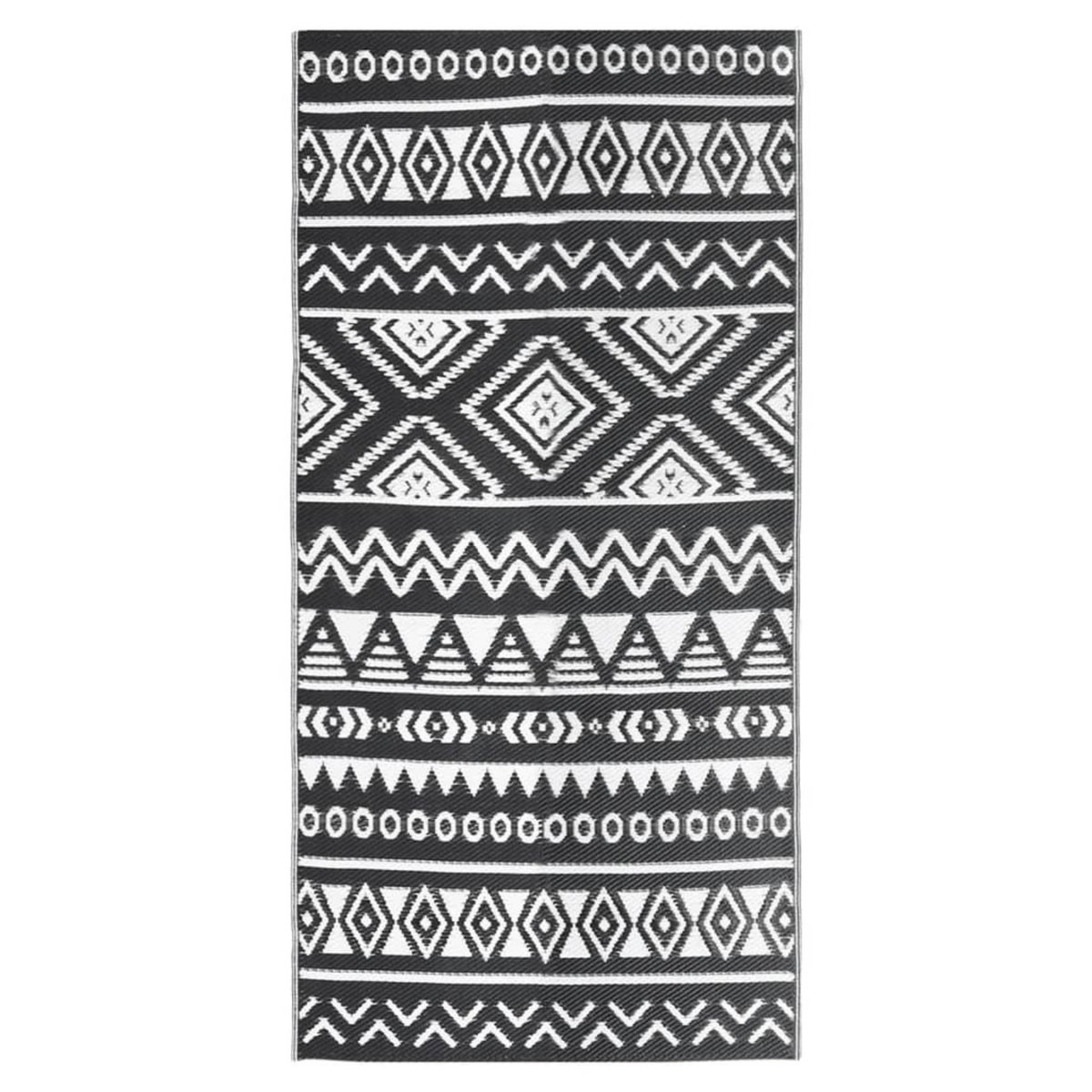 VIDAXL Tapis d'exterieur Noir 80x150 cm PP