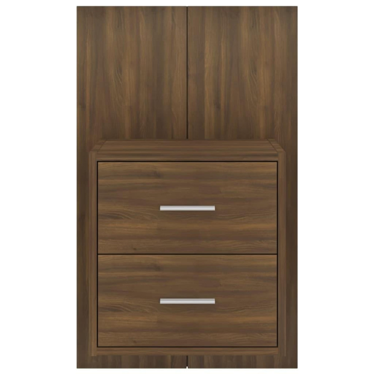 VIDAXL Table de chevet murale Chene marron