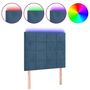 Voir la diapositive 2 : VIDAXL Tete de lit a LED Bleu fonce 100x5x118/128 cm Velours