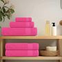 Voir la diapositive 3 : VIDAXL Serviettes de visage 4 pcs rose 30x30 cm 360 g m² 100% coton