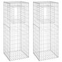 Voir la diapositive 2 : VIDAXL Poteaux a panier de gabion 2 pcs 50x50x140 cm Fer