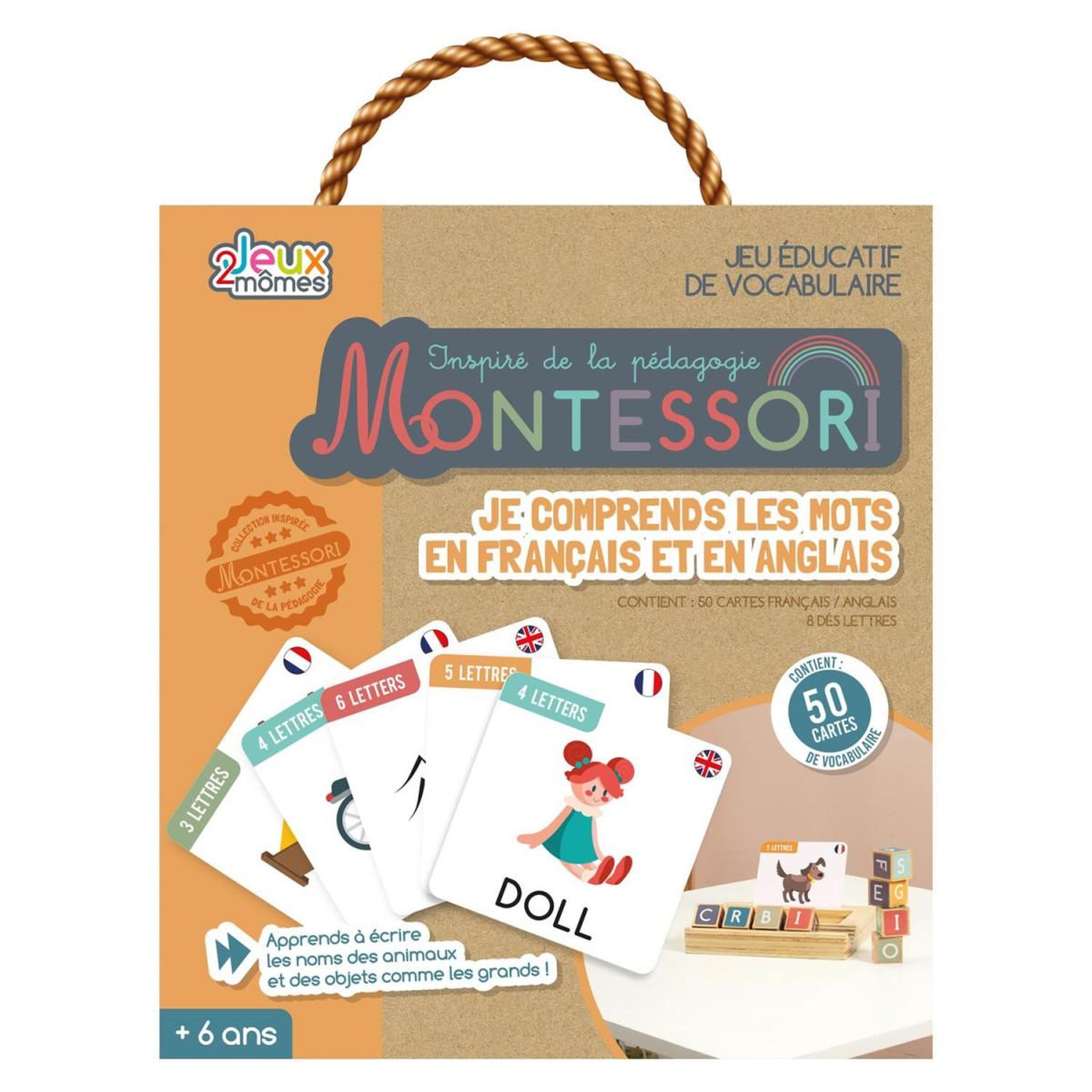 Jeux 2 momes Jeu éducatif  je comprends les mots  15cm multicolore
