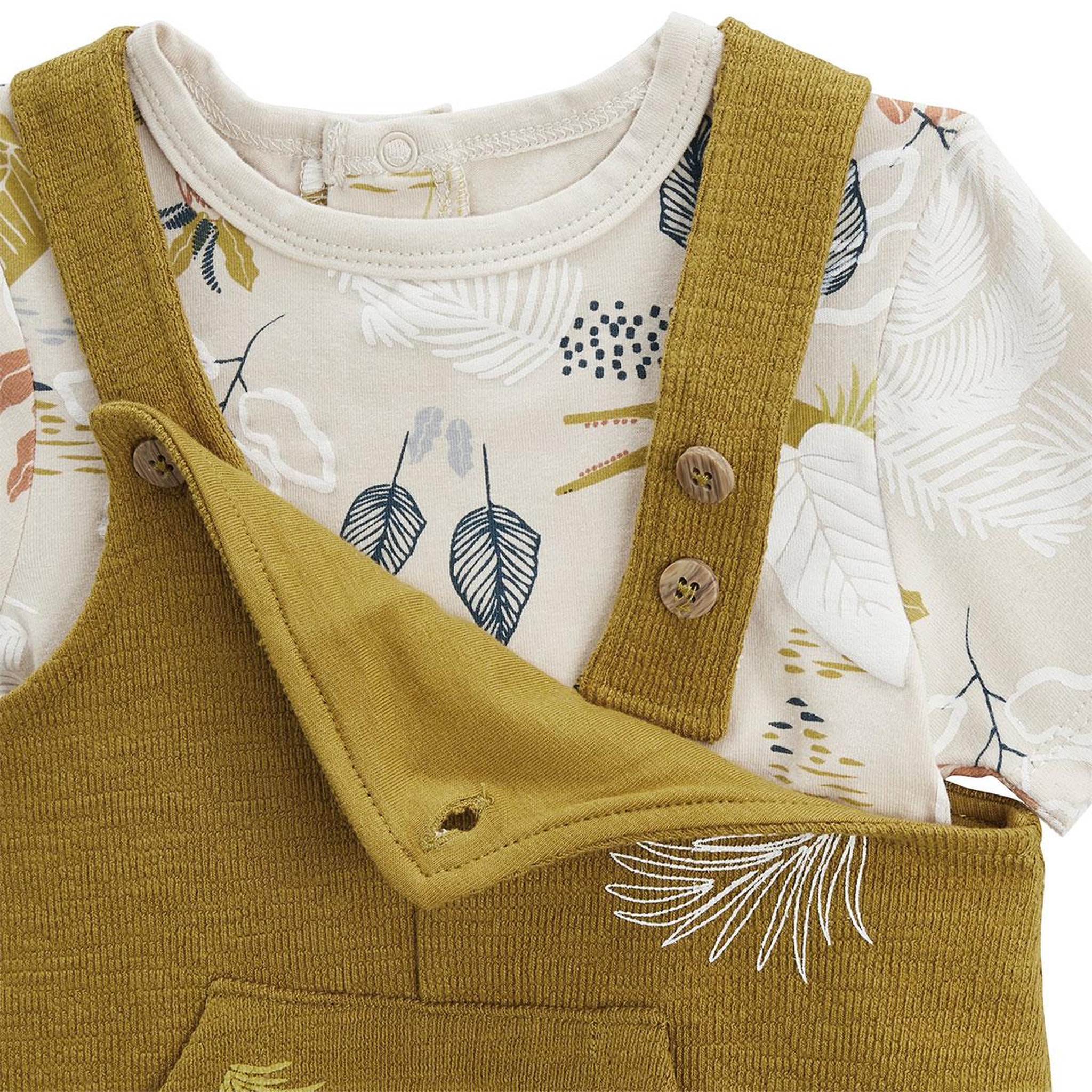 Voir la diapositive 3 : Petit Béguin Ensemble salopette bébé et t-shirt Costa