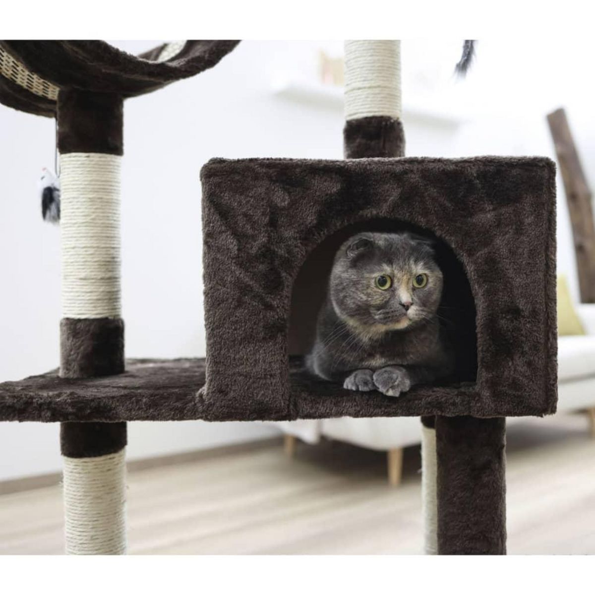 KERBL Kerbl Arbre a chat Safari Big 122 cm Marron fonce