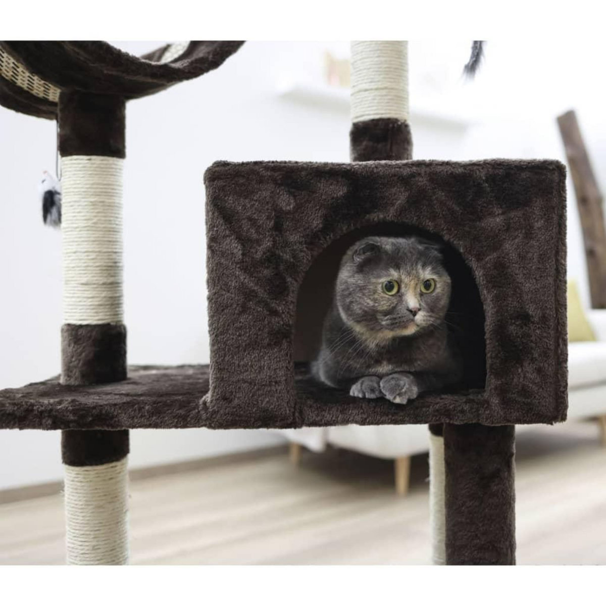 KERBL Kerbl Arbre a chat Safari Big 122 cm Marron fonce