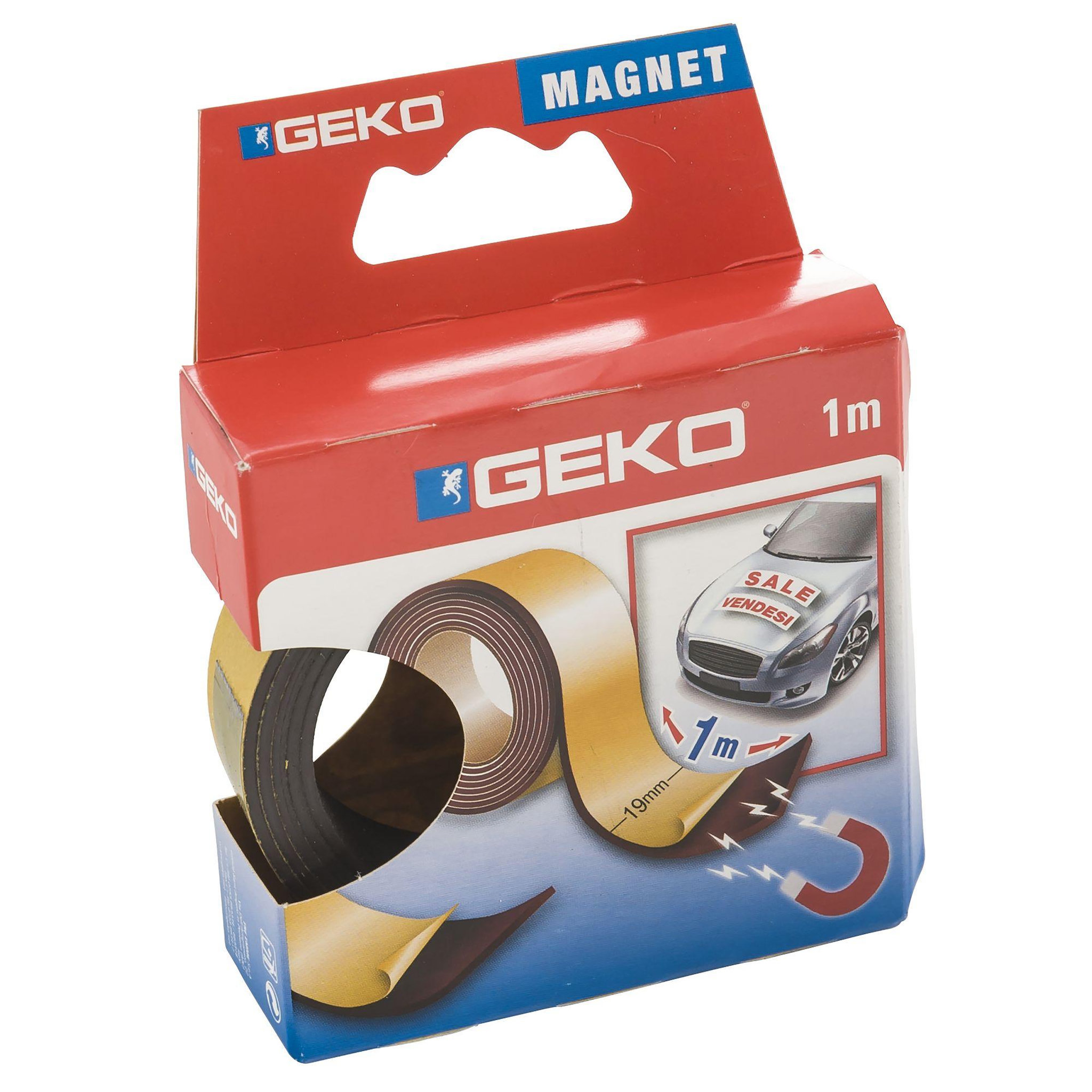 Geko Bande adhésive aimantée 19mm x 1m