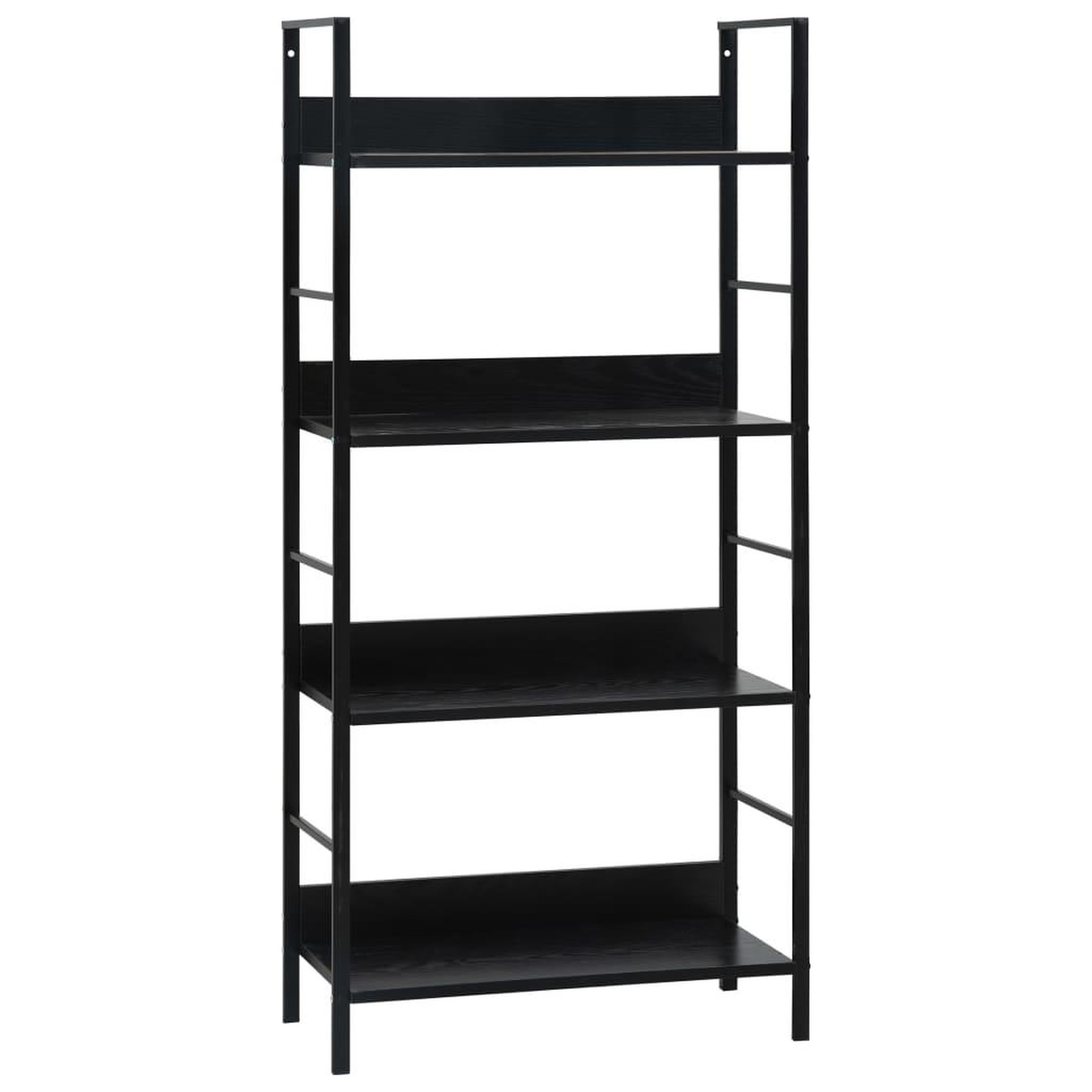 Voir la diapositive 1 : VIDAXL Bibliotheque a 4 niveaux noir 60x27,6x124,5cm bois d'ingenierie