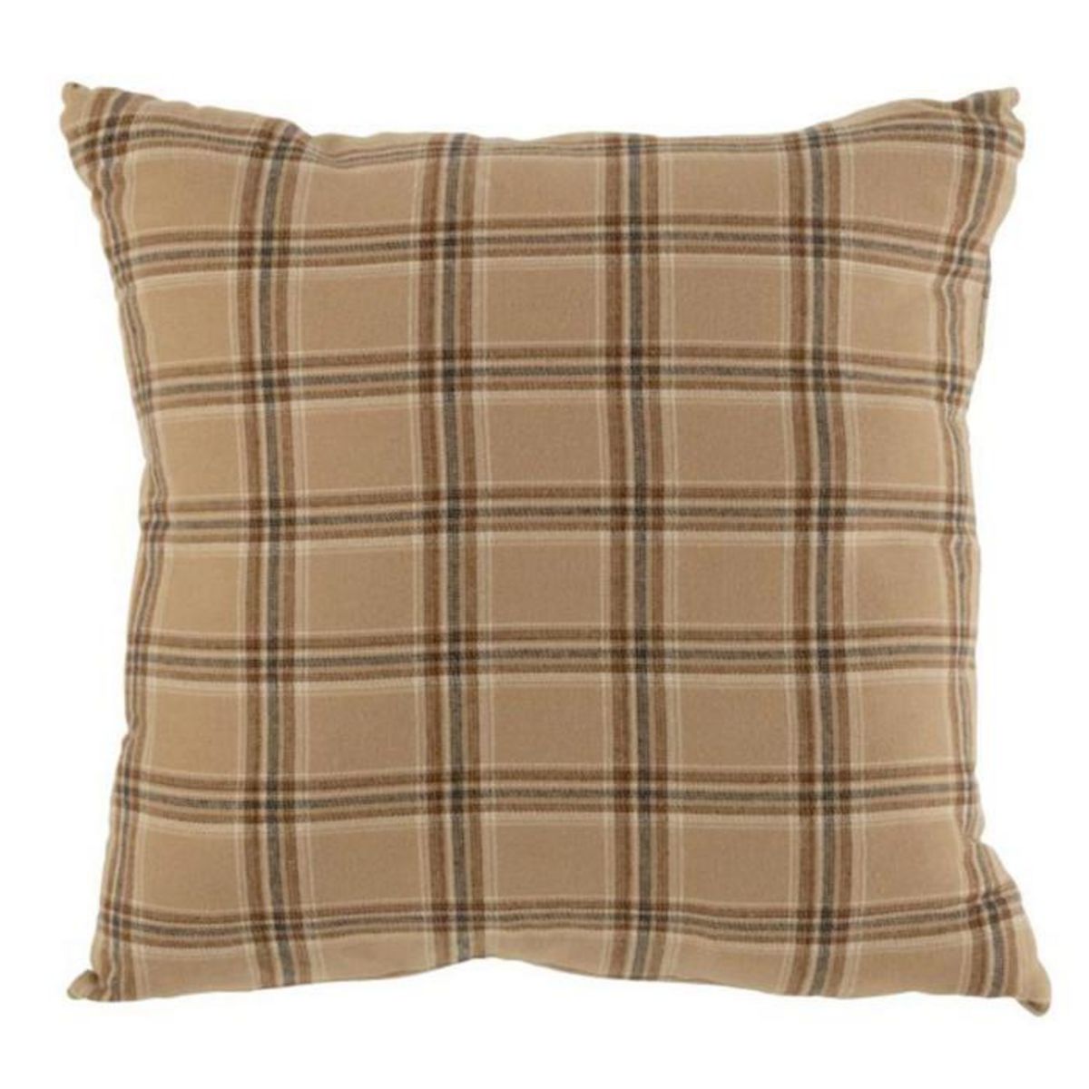 Paris Prix Coussin Déco Carreaux  Annie  45x45cm Beige