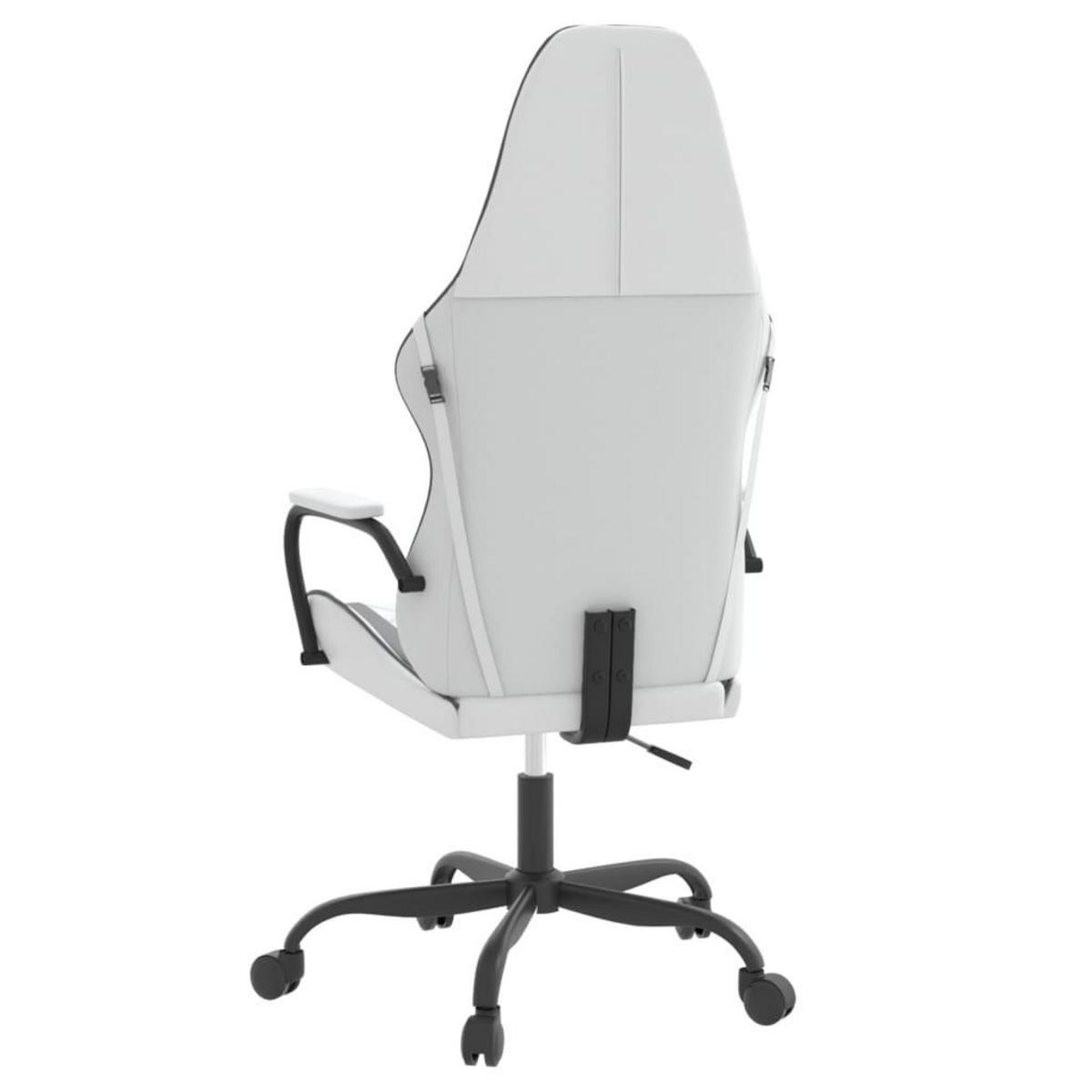 VIDAXL Chaise de jeu de massage Blanc et noir Similicuir