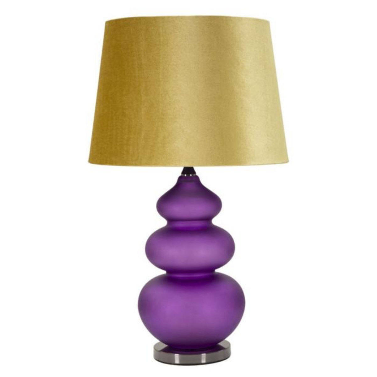 Paris Prix Lampe à Poser en Verre  Milva Three  70cm Violet & Or