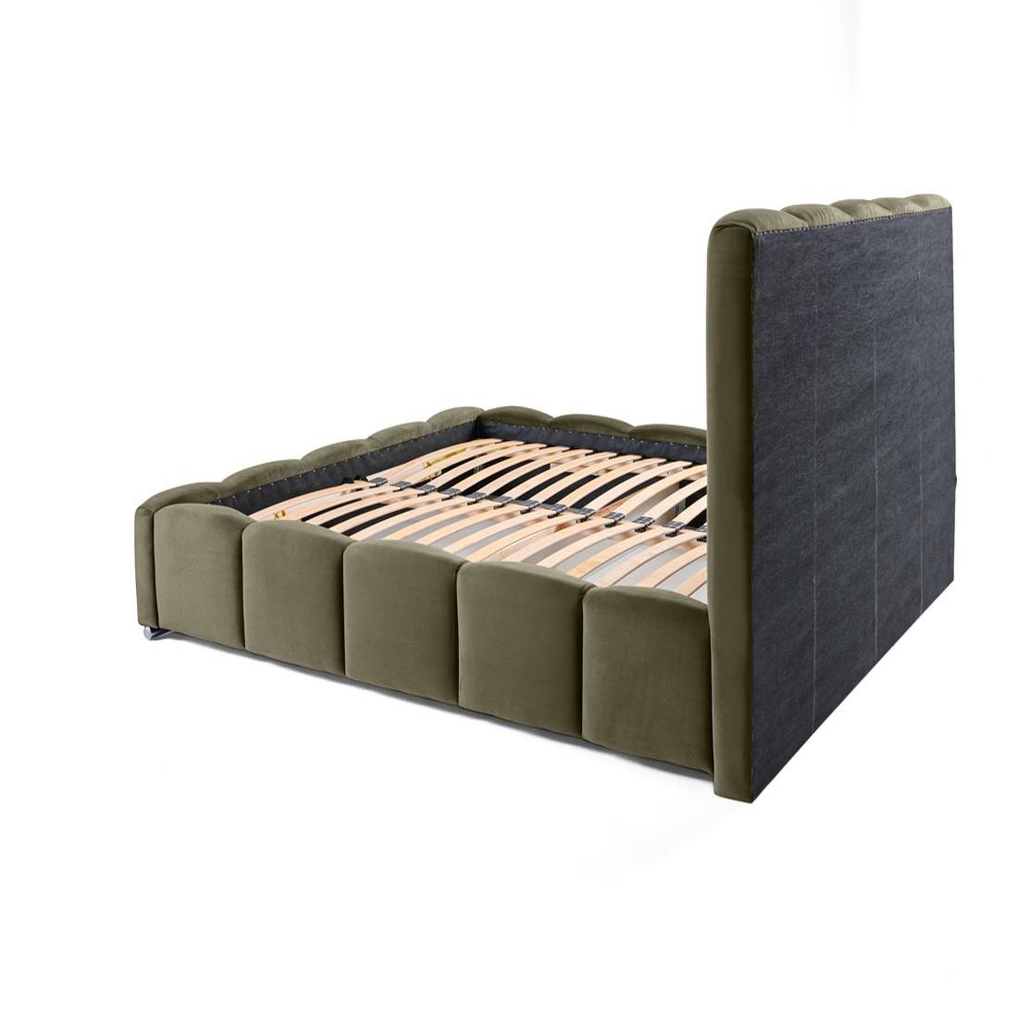 Voir la diapositive 6 : BEST MOBILIER Torreon - lit coffre - 140x200 - sommier inclus - en velours