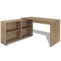 Voir la diapositive 2 : VIDAXL Bureau d'angle 4 etageres chene