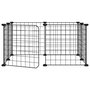 Voir la diapositive 2 : VIDAXL Cage animaux de compagnie a 8 panneaux et porte Noir 35x35 cm