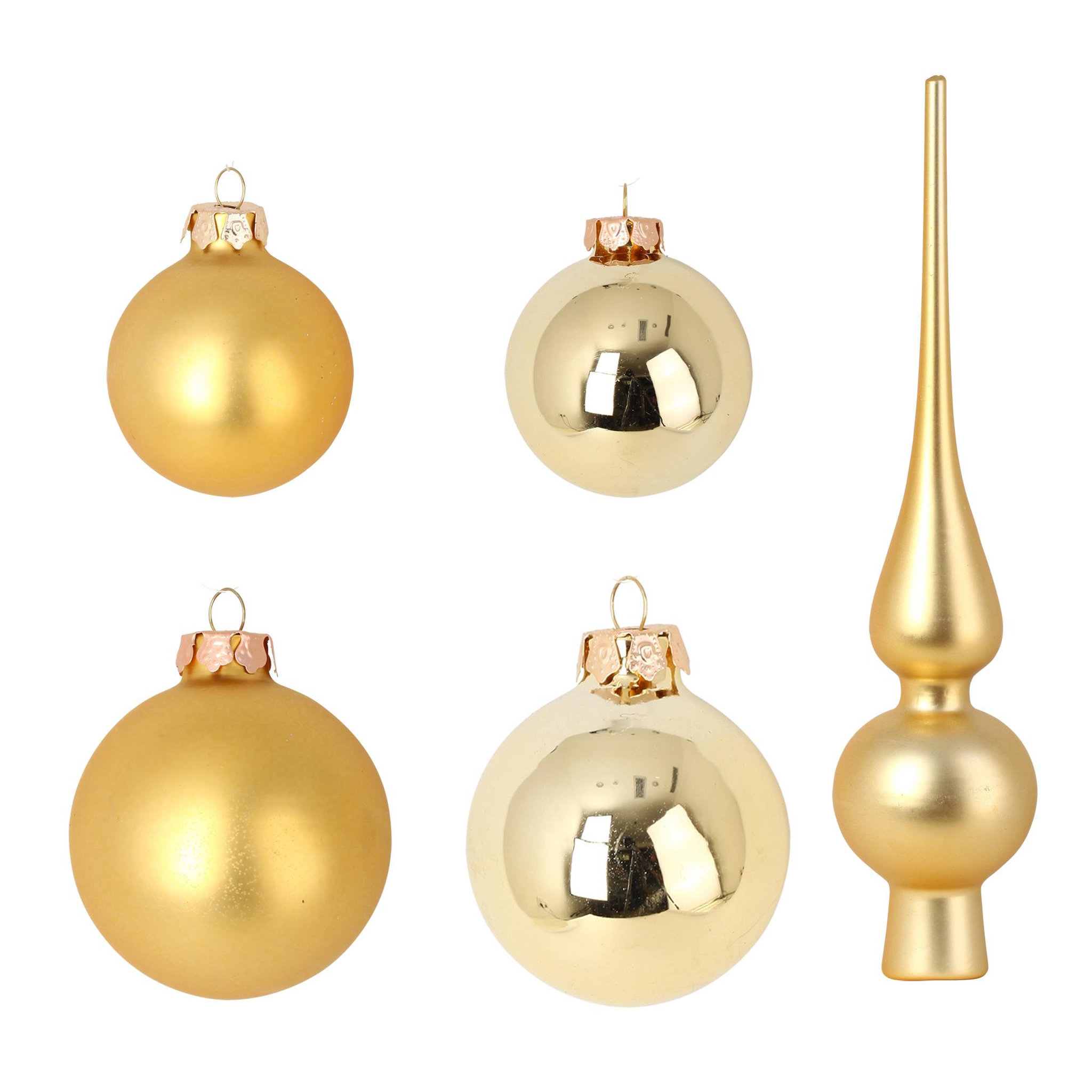 Eden Kit de 19 boules de noel design et moderne. Coloris disponibles : Gris, Multicolore