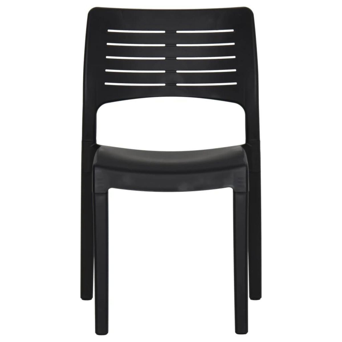 VIDAXL Chaises de jardin lot de 2 Anthracite Polypropylene
