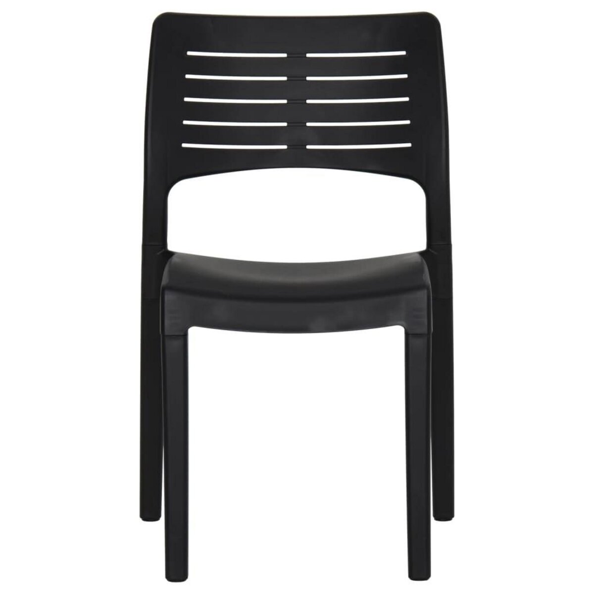 VIDAXL Chaises de jardin lot de 2 Anthracite Polypropylene