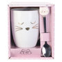 Voir la diapositive 4 : Paris Prix Mug Déco avec Cuillère  Chat  11cm Blanc