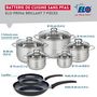 Voir la diapositive 2 : ELO Ensemble de 2 Poêles de cuisson 20 et 28 cm et 5 faitouts 12, 14, 16, 20 et 24 cm Elo Prima Brillant