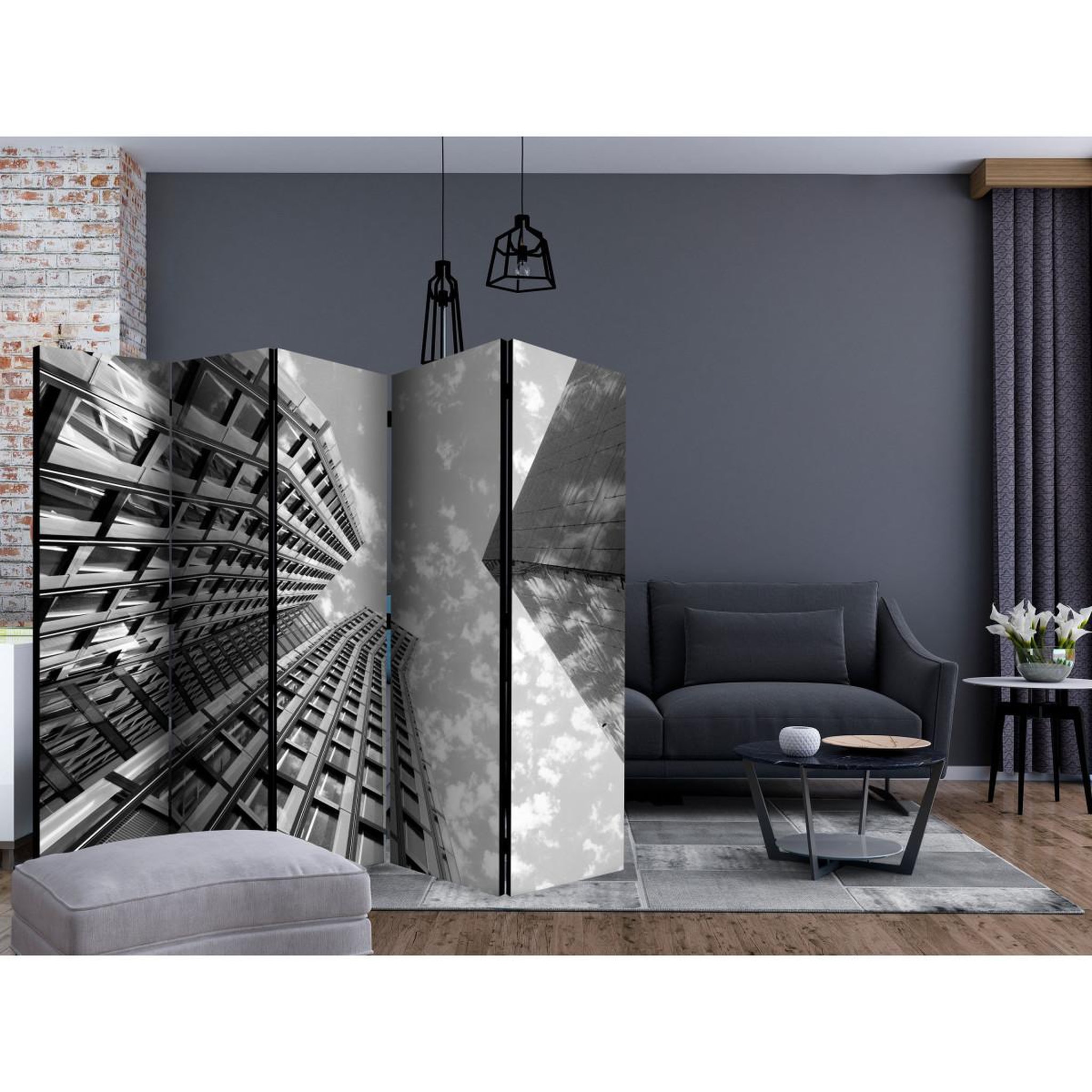 Voir la diapositive 2 : Paris Prix Paravent 5 volets  reach for the sky  172x225cm