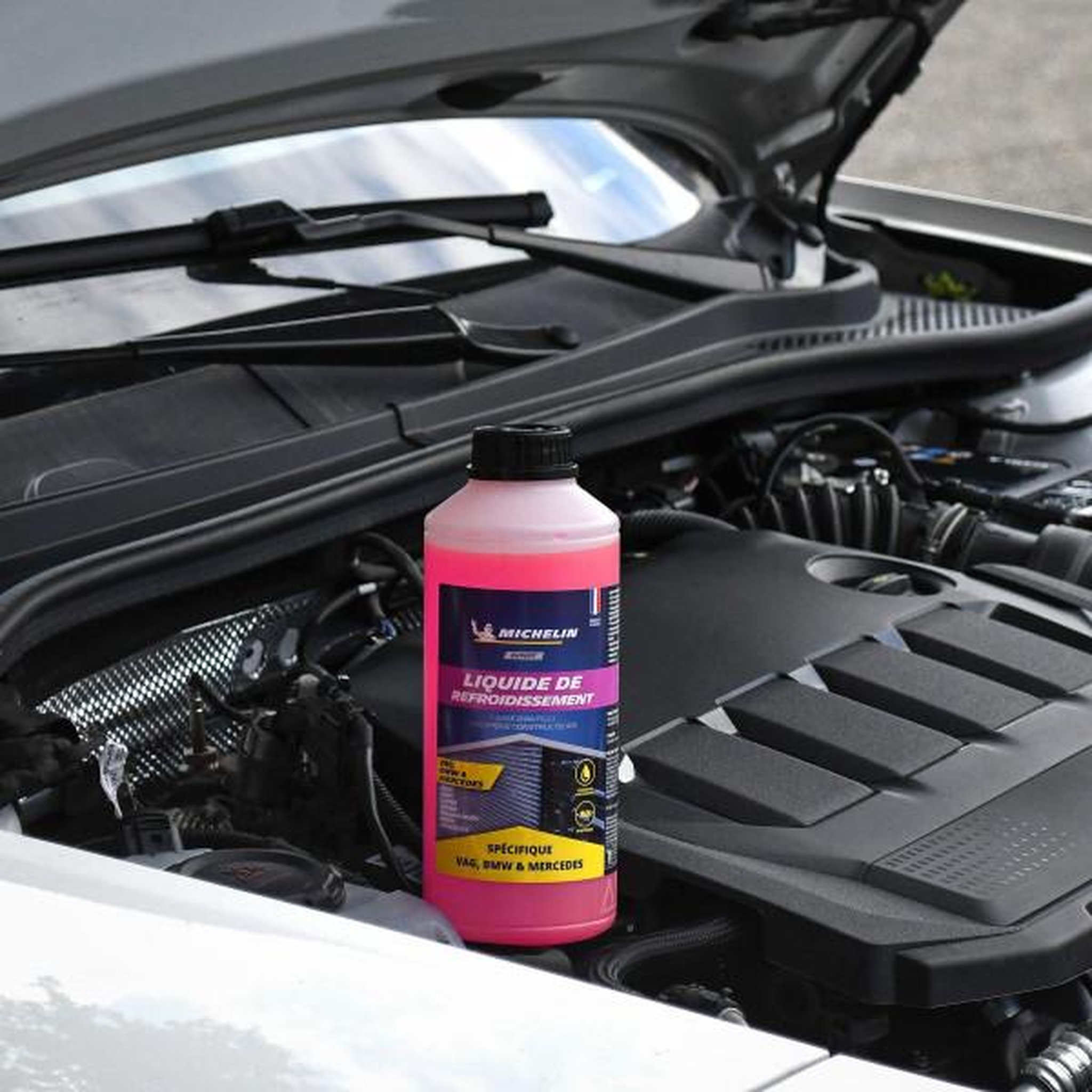 Voir la diapositive 3 : MICHELIN Liquide de refroidissement- michelin - rose - adapté aux normes vag bmw mercedes - 1l